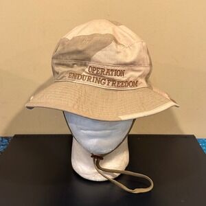 Task Force Operation Enduring Freedom Desert Camo Boonie Hat Size 7 3/4 Ripstop